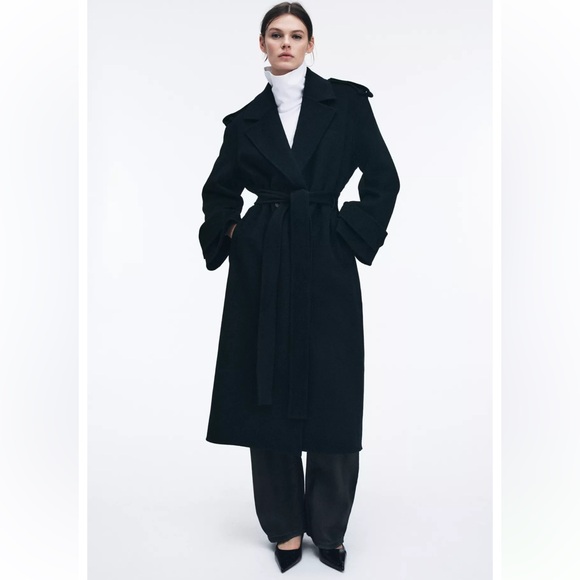 Zara Jackets & Blazers - ZARA LONG WOOL BLEND COAT ZW COLLECTION LIMITED EDITION